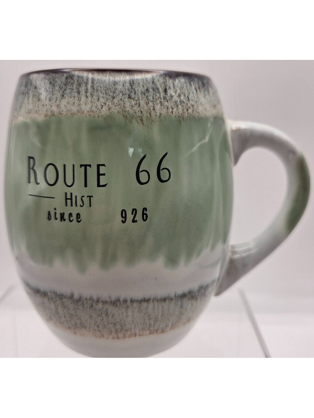 Route 66 Historic Highway Coffee Mug Rustic Green Ceramic Since 1926 Travel Souv